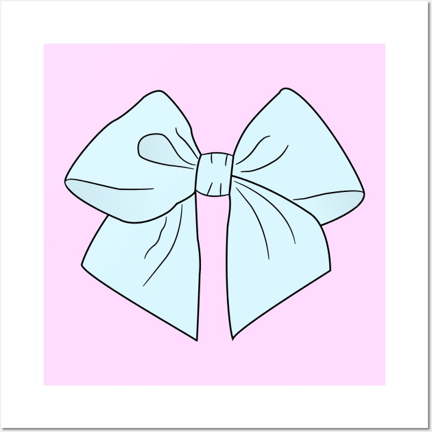 Alice Blue Vector Bow Wall Art by LozMac